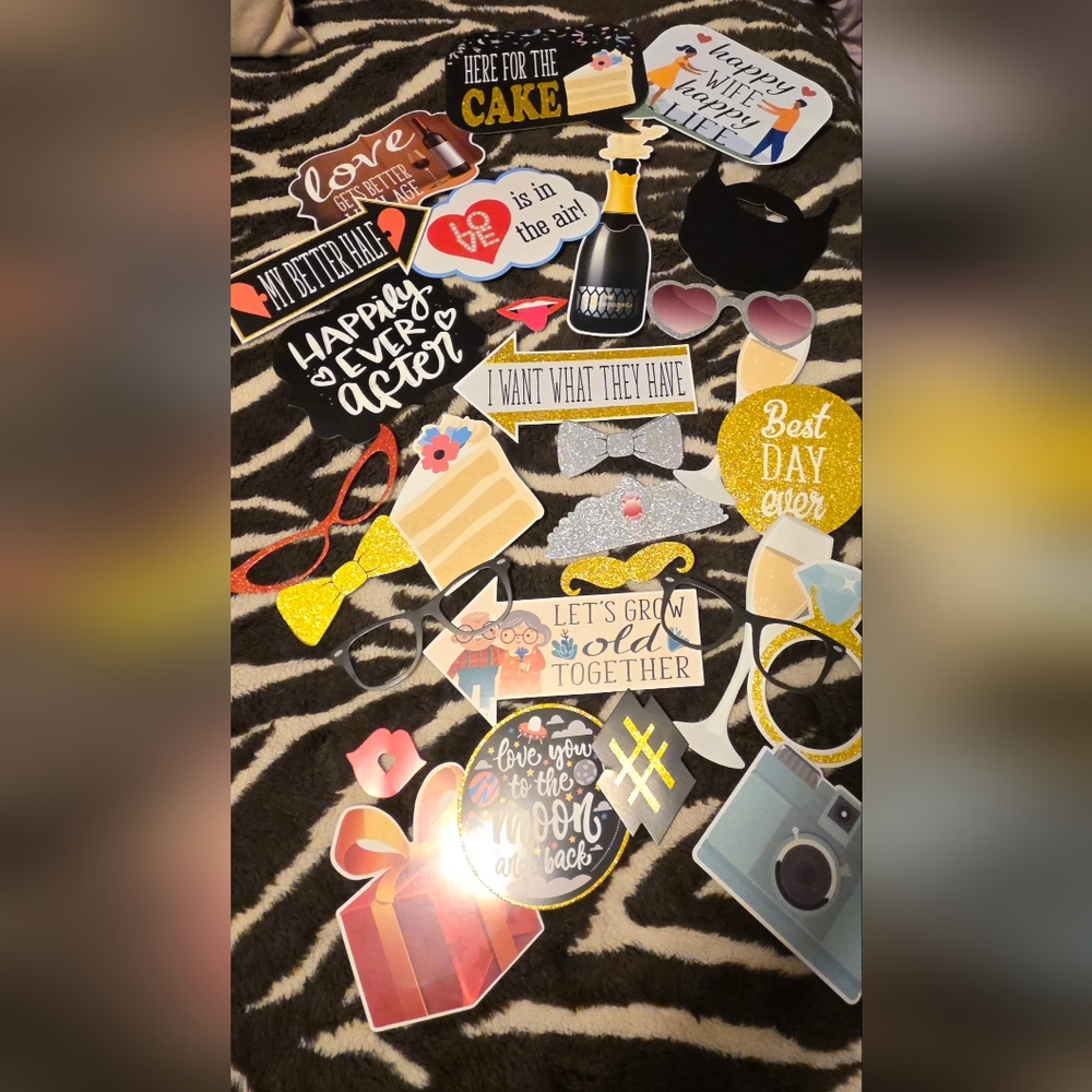 Colorful Party Photo Booth Props